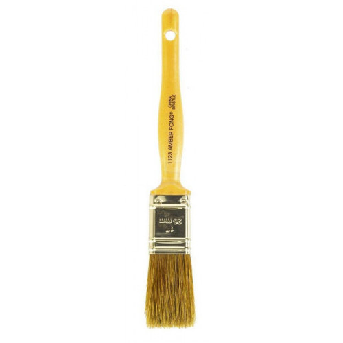 1123-1 Прямая кисть 1" AMBER FONG® BROWN CHINA BRISTLE - Wall - натуральная щетина