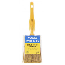 1123-2 1/2 Прямая кисть 2.5" AMBER FONG® BROWN CHINA BRISTLE - Wall - натуральная щетина