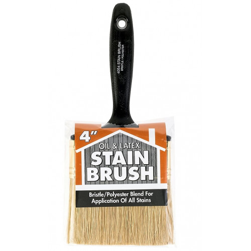 4054-4 Прямая кисть 4"  Oil & Latex Stain Brush- для пропиток из натуральной щетины