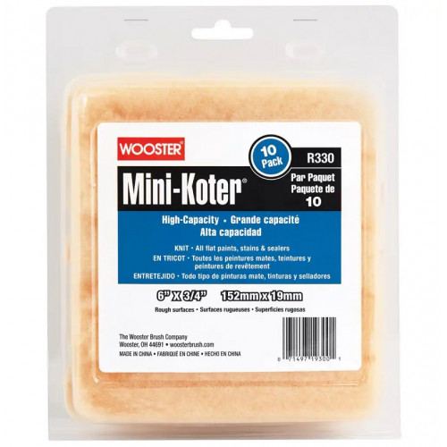 R131-6 Валик малярный HIGH-CAPACITY MINI-KOTER® (6" - 3/4", грубый) - 10 штук / упаковка