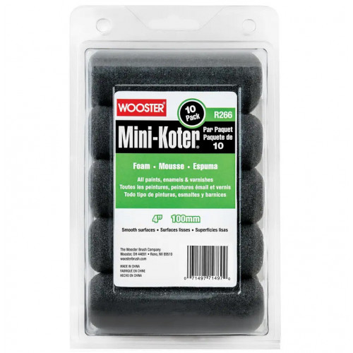 R166-4 Валик малярный FOAM MINI-KOTER® (4"", гладкий) - 10 штук / упаковка