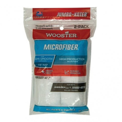 RR327-4 1/2 Валик малярный плетеный MICROFIBER JUMBO-KOTER® (4.5" - 3/8", полугладкий)