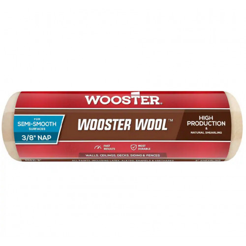 RR631-9 Валик из натуральной овчины WOOSTER WOOL™ (9" - 3/8" полугладкий)