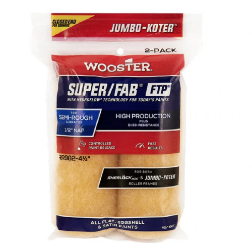 RR982-4 1/2 Валик Jumbo-Mini SUPER/FAB® FTP™ (4.5" - 1/2", полумягкий)  2 шт/кпак., закрытый торец