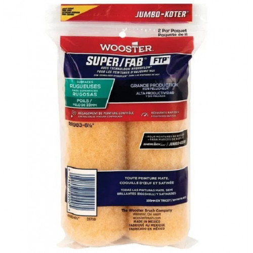 RR983-6 1/2 Валик Jumbo-Mini SUPER/FAB® FTP™ (6.5" - 3/4", грубый)  2 шт/кпак., закрытый торец