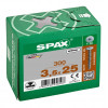 Шуруп Spax 3.5x25 мм 0151010350253 (300 шт/упак) - плоская головка, Wirox (EAN 4003530258107)