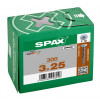 Шуруп Spax 3x25 мм 0151010300253 (300 шт/упак) - плоская головка, Wirox (EAN 4003530258558)