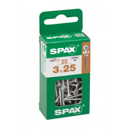 Шуруп Spax 3x25 мм 4151010300251 (25 шт/упак) - плоская головка, Wirox (EAN 4003530258718)