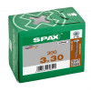 Шуруп Spax 3x30 мм 0151010300303 (300 шт/упак) - плоская головка, Wirox (EAN 4003530258541)