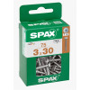 Шуруп Spax 3x30 мм 4151010300302 (75 шт/упак) - плоская головка, Wirox (EAN 4003530258749)