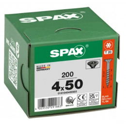 Шуруп Spax 4.0x 50 мм 0191040400503 с покрытием BLAX  (200 шт/уп) (EAN: 4003530291883)