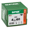 Шуруп Spax 4.5x 40 мм 0191040450403 с покрытием BLAX  (200 шт/уп) (EAN: 4003530291913)