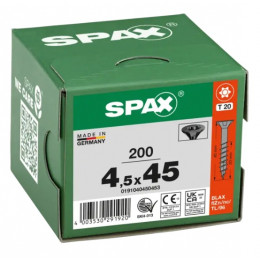Шуруп Spax 4.5x 45 мм 0191040450453 с покрытием BLAX  (200 шт/уп) (EAN: 4003530291920)