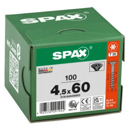 Шуруп Spax 4.5x 60 мм 0191040450603 с покрытием BLAX  (100 шт/уп)  (EAN: 4003530291944)