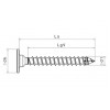 Шуруп Spax 4x25 мм 0151010400253 (300 шт/упак) - плоская головка, Wirox (EAN 4003530257995)