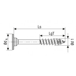 Шуруп Spax 4x30 мм 0681040400303 (200 шт/упак) - плоская головка, Blax (EAN 4003530291616)