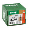 Шуруп Spax 4x34 мм 0681040400343 (200 шт/упак) - плоская головка, Blax (EAN 4003530291623)