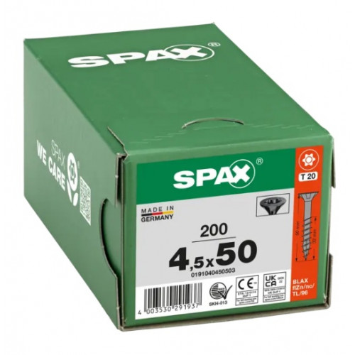 Шуруп Spax 5.0x 50 мм 0191040500503 с покрытием BLAX  (200 шт/уп) (EAN: 4003530291975)