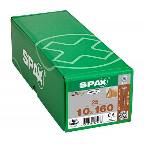 Spax 10x160 мм 0251011001605 / стар. 0251021001605 (25 шт/упак)
