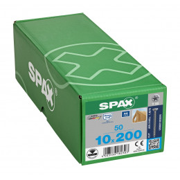 Spax 10x200 мм 1208001002005 (50 шт/упак.) - нерж., полная резьба 