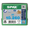Spax 10x260 мм 1208001002605 (50 шт/упак.) - нерж., полная резьба 