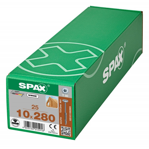 Spax 10x280 мм 0251011002805 / стар. 0251021002805 (25 шт/упак)