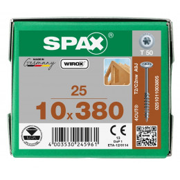 Spax 10x380 мм 0251011003805 / стар. 0251021003805 (25 шт/упак)