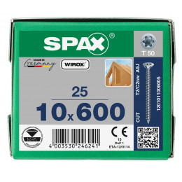 Spax 10x600 мм 1201011006005 / стар. 1201021006005 (25 шт/упак)
