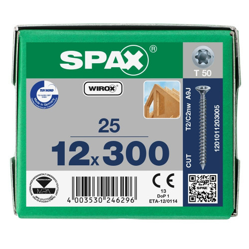 Spax 12x300 мм 1201011203005 / стар. 1201021203005 (25 шт/упак)