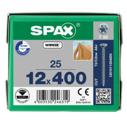 Spax 12x400 мм 1201011204005 / стар. 1201021204005 (25 шт/упак)