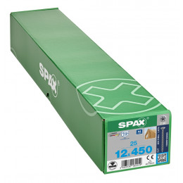 Spax 12x450 мм 1208001204505 (25 шт/упак.) - нерж., полная резьба 
