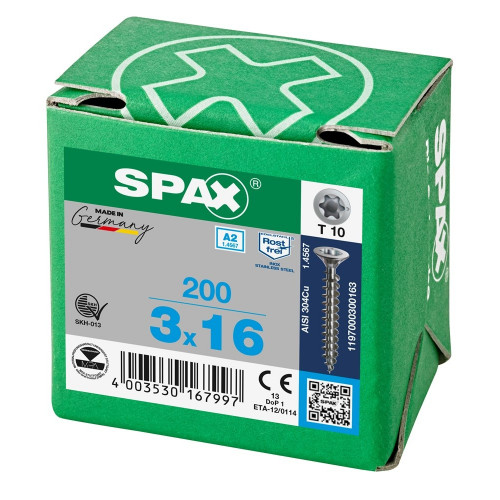 Spax 3,0x16 мм 1197000300163 (200 шт/упак.)