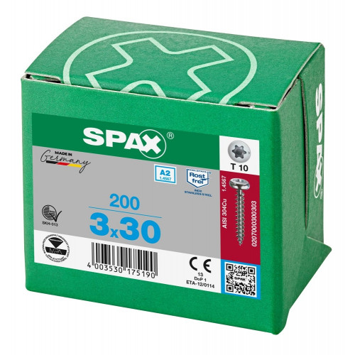Spax 3,0x30 мм 0207000300303 (200 шт/упак.)