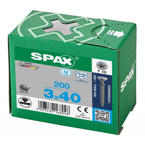 Spax 3,0x40 мм 1197000300403 (200 шт/упак.)