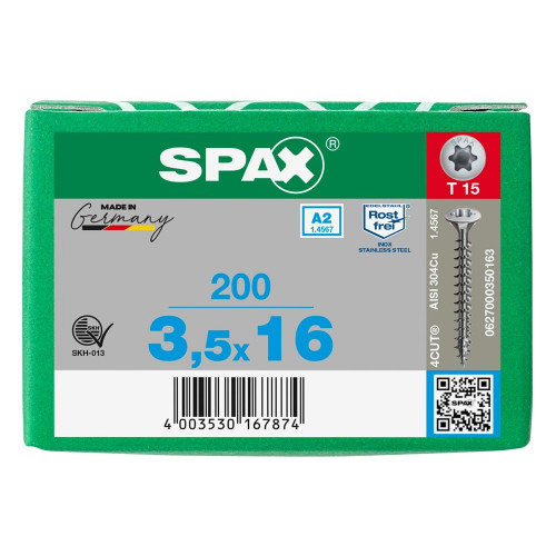 Spax 3,5x16 мм 0627000350163 (200 шт/упак.)