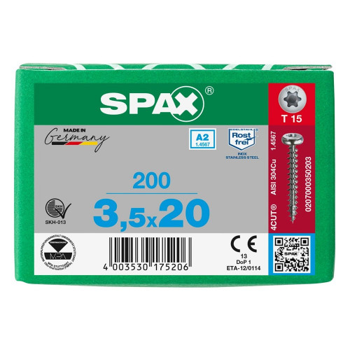 Spax 3,5x20 мм 0207000350203 (200 шт/упак.)