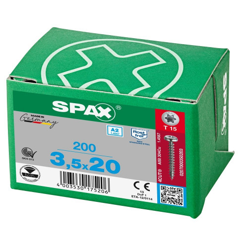 Spax 3,5x20 мм 0207000350203 (200 шт/упак.)