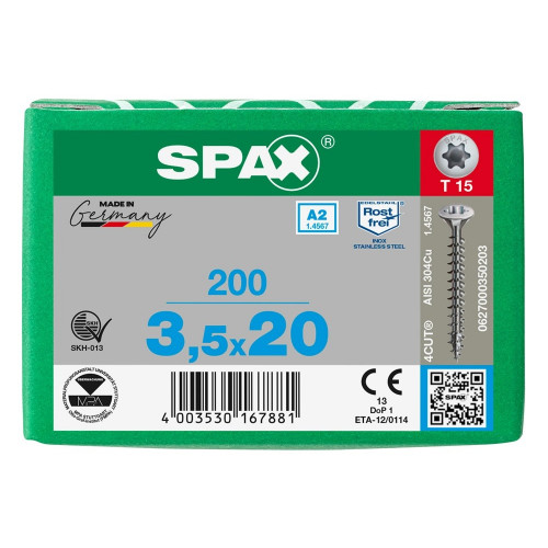 Spax 3,5x20 мм 0627000350203 (200 шт/упак.)