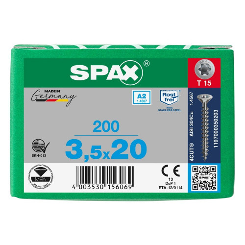 Spax 3,5x20 мм 1197000350203 (200 шт/упак.)