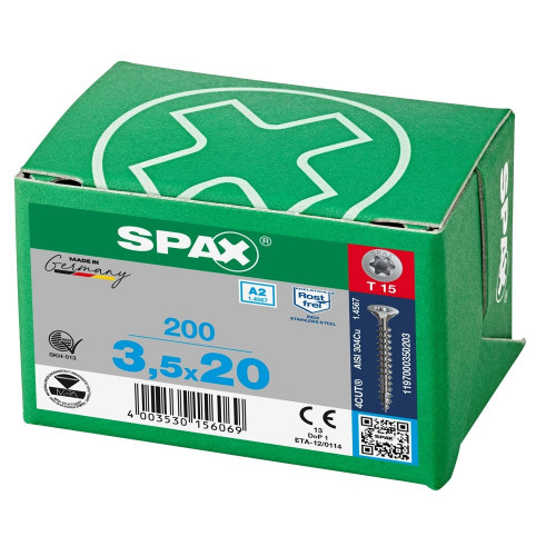 Spax 3,5x20 мм 1197000350203 (200 шт/упак.)