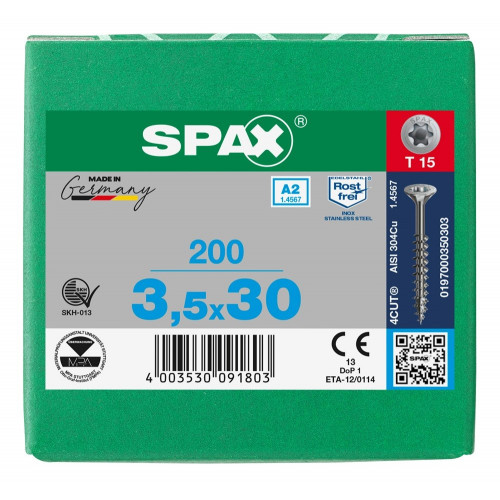 Spax 3,5x30 мм 0197000350303 (200 шт/упак.)