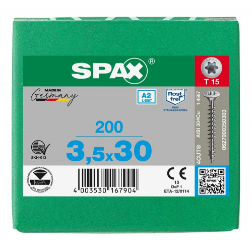 Spax 3,5x30 мм 0627000350303 (200 шт/упак.)