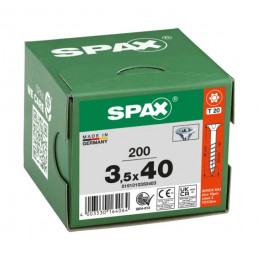 Spax 3,5x40 мм 0191010350403 (200 шт/упак) (EAN 4003530164064) - универсальный, потай, Wirox