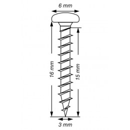 Spax 3x16 мм 0201010300163 (200 шт/упак) (EAN 4003530165764)