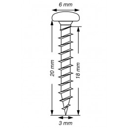 Spax 3x20 мм 0201010300203 (200 шт/упак) (EAN 4003530170461)