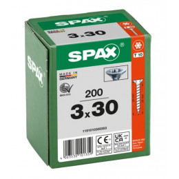 Spax 3x30 мм 1191010300303 (200 шт/упак) (EAN 4003530101359) - универсальный, потай, Wirox