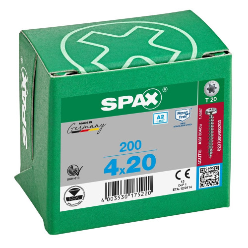 Spax 4,0x20 мм 0207000400203 (200 шт/упак.)