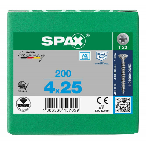 Spax 4,0x25 мм 1197000400253 (200 шт/упак.)