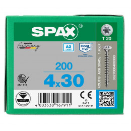 Spax 4,0x30 мм 0627000400303 (200 шт/упак.)