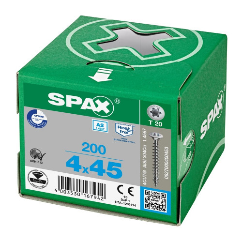 Spax 4,0x45 мм 0627000400453 (200 шт/упак.)